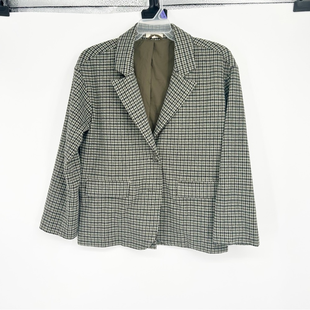 Madewell Brown Houndstooth Blazer Size Small Business Casual Academia